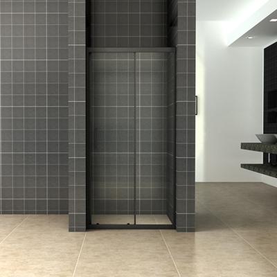 Wiesbaden Schuifdeur Skyline Douchedeur 130x200 cm 8 mm NANO Coating Mat Zwart