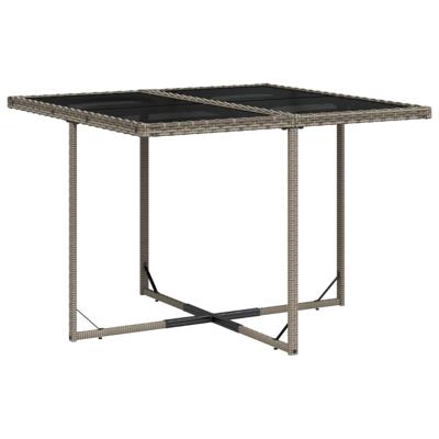 5-delige Tuinset met kussens poly rattan grijs - thumbnail
