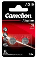 Camelion 12050210 - Alkaline knoopcelbatterij zonder kwik AG10/LR54/LR1131/389 met 1,5 volt, set van 2, capaciteit 78 mAh - thumbnail