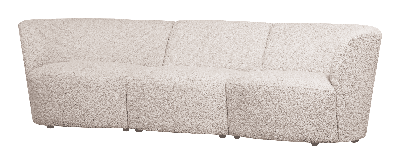 WOOOD 3-zits Bank 'Coco' Bouclé, kleur Crème WOOOD 3-zits Bank 'Coco' Bouclé, kleur Crème