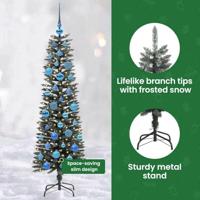 VidaXL Kunstkerstboom met 150 led groen 150 cm pvc en plastic en staal - thumbnail