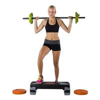 Tunturi Aerobic compact step l 3 hoogtes l zwart / grijs - thumbnail