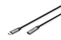 DIGITUS USB-C verlengkabel - USB 3.0 Gen1 - vrouwelijk naar mannelijk - 5 Gbps - 60W Power Delivery - Thunderbolt 3-4k/60Hz - 1m - zwart - thumbnail
