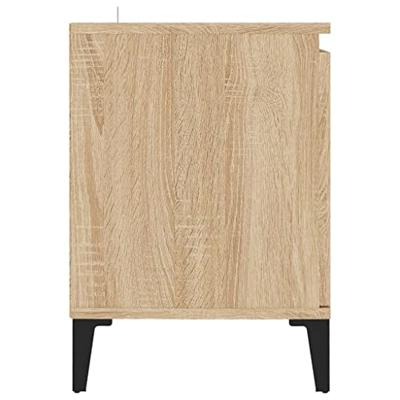 Tv-meubel met metalen poten 103,5x35x50 cm sonoma eikenkleurig