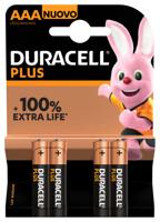 Duracell Plus Power batterij 1.5V LR03 AAA (4st) - thumbnail