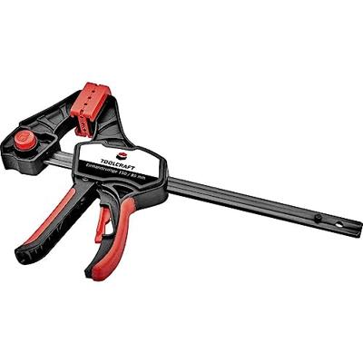 TOOLCRAFT 1544398-2 Set van 2 eenhandklemmen 150 x 85 mm Spanbreedte (max.):150 mm Afmeting, lengte: 380 mm Afm. werkbereik:85 mm