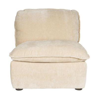 Dutchbone Fauteuil 'Radley' Velvet, kleur Beige