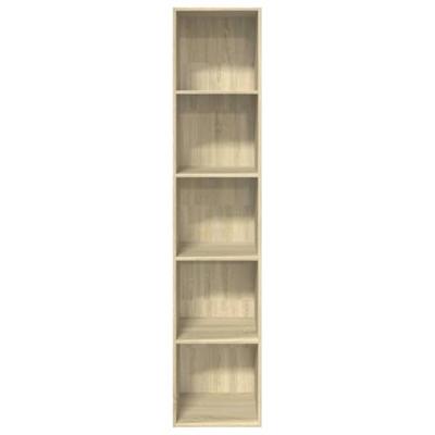 Boekenkast 40x30x189 cm bewerkt hout sonoma eikenkleurig