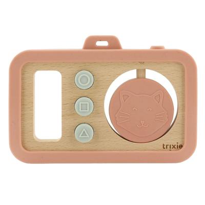 Trixie houten siliconen baby camera - mrs. cat Trixie houten siliconen baby camera - mrs. cat