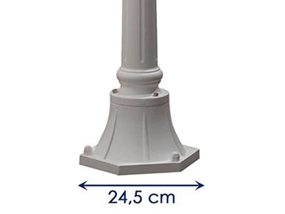 Konstsmide 7215-250 Firenze Staande buitenlamp Spaarlamp E27 100 W Wit