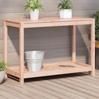 Oppottafel met schap 108x50x75 cm massief douglashout - thumbnail
