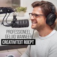 RODE Microphones PodMic USB-microfoon Statief Zendmethode:USB, Kabelgebonden USB-C, Hoofdtelefoon (3.5 mm jackplug) USB, Kabelgebonden Zwart - thumbnail