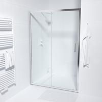 Marenza Slide Quick Fit Schuifdeur - 130x190cm - 6mm veiligheidsglas - alu profiel - anti kalk - chroom SAQ6121-130 - thumbnail