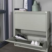 Schoenenkast Bobbie 2 laden Dusty Green (12 paar schoenen) - thumbnail