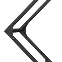 Brandhoutrek 80x25x80 cm koudgewalst staal zwart - thumbnail