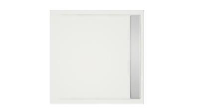 MegaBath Douchebak Easy Tray 90X90X5 cm Wit Mat Of Glans - Douchebak Mat Wit
