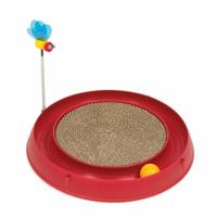 CAT IT Cuircuit 3 in 1 met bal en krabplank - Ø 36 cm - Rood - Voor cat - thumbnail