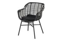 Hartman Tuinstoel 'Cecilia' Alu, kleur Zwart - thumbnail