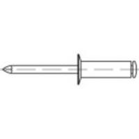 TOOLCRAFT 1070269 Open popnagel (Ø x l) 5 mm x 8 mm RVS 500 stuk(s) - thumbnail