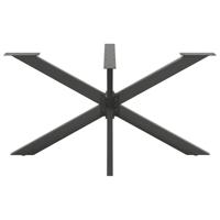 Eettafelpoot spider vorm 150x78x(72-73) cm staal antraciet - thumbnail