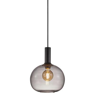Hanglamp glas Nordlux &apos;Alton 25&apos; zwart smoke E27 fitting 250mm