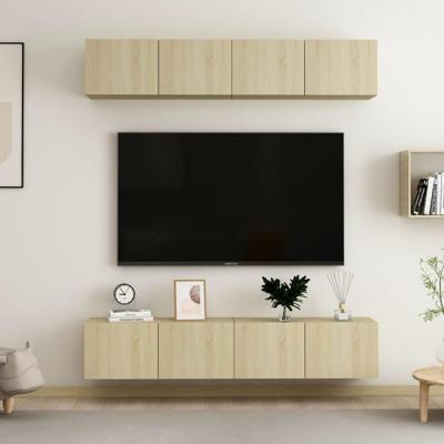 Tv-meubelen 4 st 80x30x30 cm bewerkt hout sonoma eikenkleurig