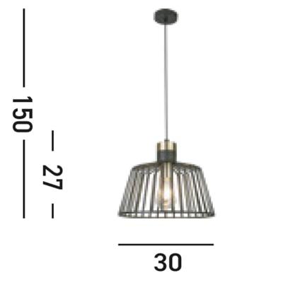 Searchlight HanglampBird Cage Ø 30cm - 9411BK