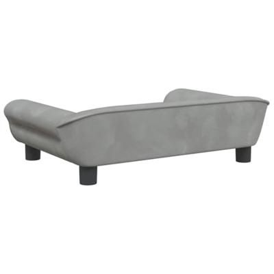VidaXL Hondenmand 70x48x22 cm fluweel lichtgrijs