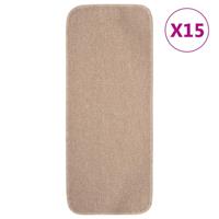 VidaXL Trapmatten 15 st anti-slip rechthoekig 60x25 cm beige - thumbnail