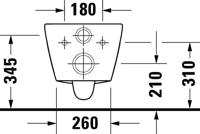 Duravit D-Neo wandtoilet met zitting 37x48x40cm Wit Hoogglans 45870900a1 - thumbnail