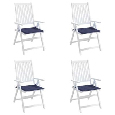 VidaXL Palletkussens 4 st 40x40x4 cm oxford stof marineblauw