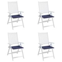 VidaXL Palletkussens 4 st 40x40x4 cm oxford stof marineblauw - thumbnail