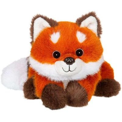 Pluche knuffel van een rode vos met slappe vorm - GIPSY TOYS - 22 cm - Oranje / Bruin / Wit