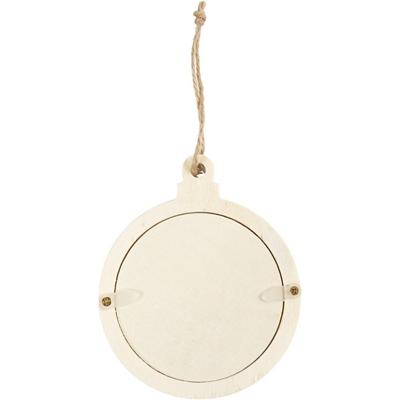 Creativ Company Lijst, hangende decoraties, d: 0,5 cm, d 8 cm, 3 stuk/ 1 doos