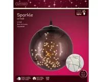 Lumineo micro led bal d25cm-110l zwart/warm wit - thumbnail