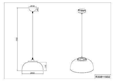 Trio Landelijke hanglampPunch Ø 35cm - R30811932