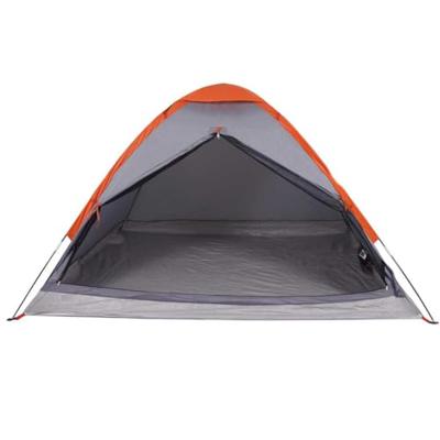VidaXL Koepeltent 2-persoons waterdicht grijs en oranje VidaXL Koepeltent 2-persoons waterdicht grijs en oranje