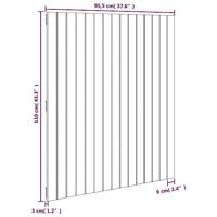 Wandhoofdbord 95,5x3x110 cm massief grenenhout - thumbnail
