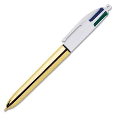 Balpen Bic 4kleuren shine medium goud | 12 stuks