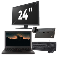 Lenovo ThinkPad X270 - Intel Core i5-7e Generatie - 12 inch - 8GB RAM - 256GB SSD - Windows 11 + 1x 24 inch Monitor - thumbnail
