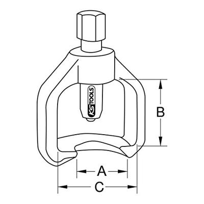 KS Tools 670.0101 Universele scharnierpen-uitdrukpen, 18 mm
