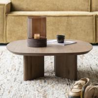 Eleonora Salontafel 'Stef' Eiken, 80 x 80cm, kleur Bruin - thumbnail