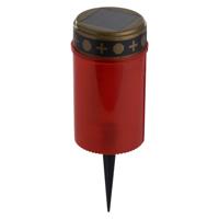 Graflicht LED solar rood Ø7xH20cm - thumbnail