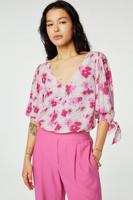 Fabienne Chapot Nacha Top Clt-254-top-ss24 Tops En Singlets 0012 Hot Pink/cream White - thumbnail