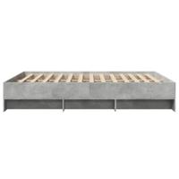 Bedframe bewerkt hout betongrijs 150x200 cm - thumbnail
