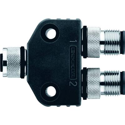Escha 8012651 Sensor/actuator verdeler en adapter Aantal polen (sensoren): 4, 3 1 stuk(s)