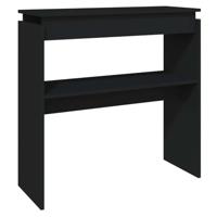 VidaXL Wandtafel 80x30x80 cm bewerkt hout zwart - thumbnail