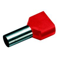Cimco 18 2466 Dubbele adereindhulzen 1 mm² Deels geïsoleerd Rood 100 stuk(s) - thumbnail