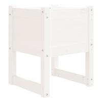 Plantenbak 40x40x52,5 cm massief grenenhout wit - thumbnail