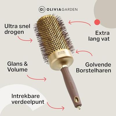 Olivia Garden Blow Out Speed Gold and Brown 65mm